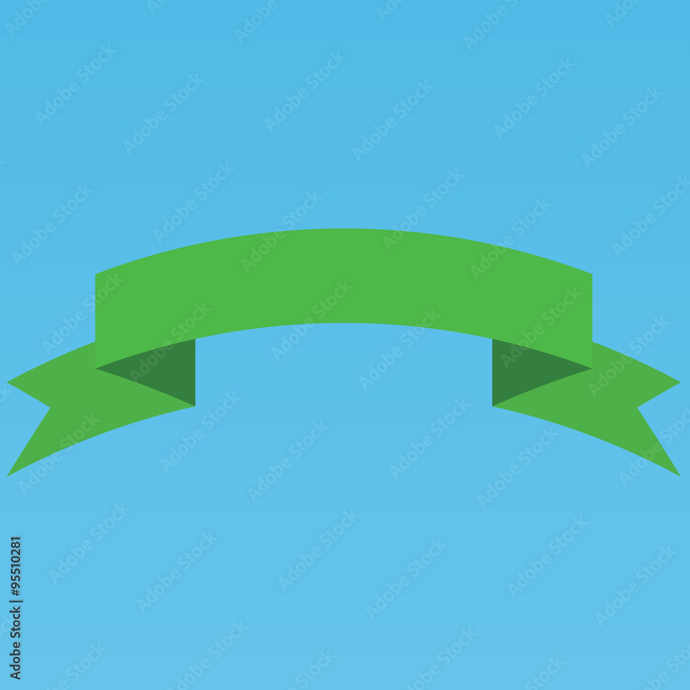 Green ribbon banner Green ribbon banner