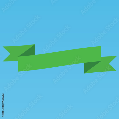 Green ribbon banner