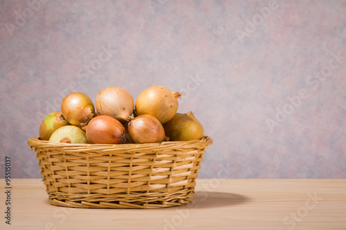 onions in basket