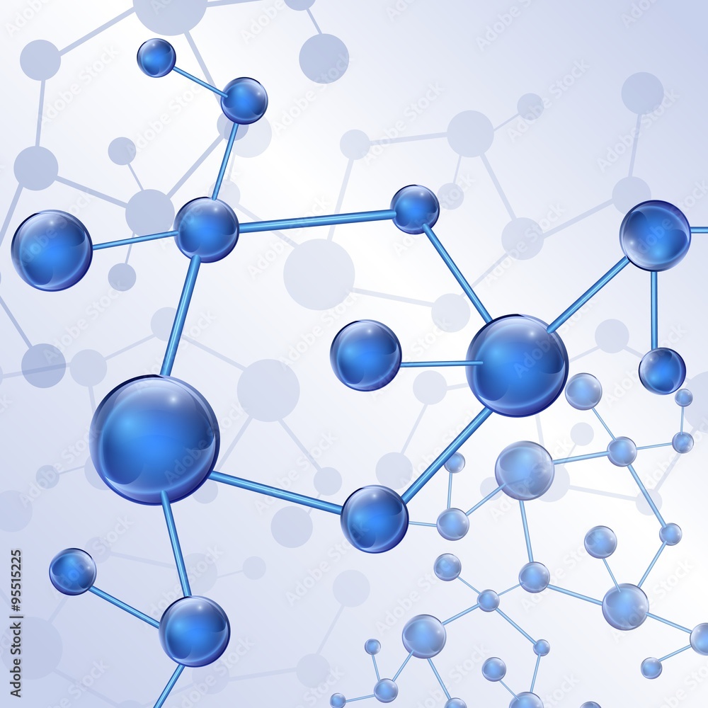Molecule illustration background Molecule illustration background