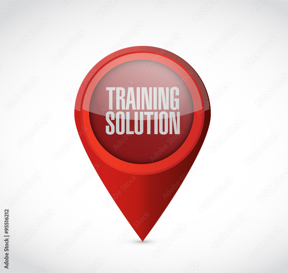 Training Solution pointer sign concept Training Solution pointer sign concept