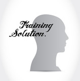 Training Solution thinking brain sign concept