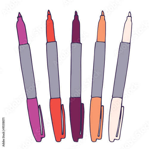 Markers of Various Colors to Use in Your Drawing Projects and Infographics