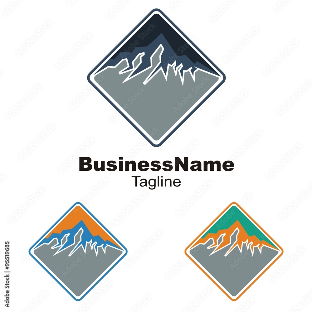 Obraz premium Mount logo icon vector