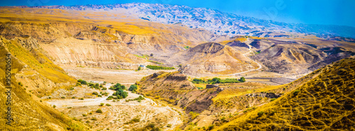 Принти на полотні Panoramic view in Iraqi desert in fall