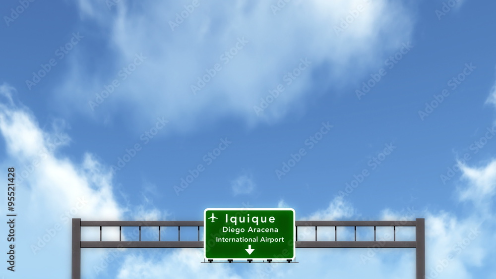 Passing under Iquique Chile Airport Highway Sign
Passing under Iquique Chile Airport Highway Sign