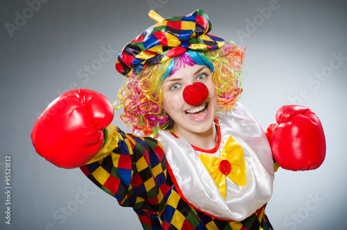 Funny clown in comical concept © Elnur
