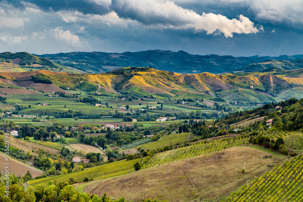 Green rolling hills