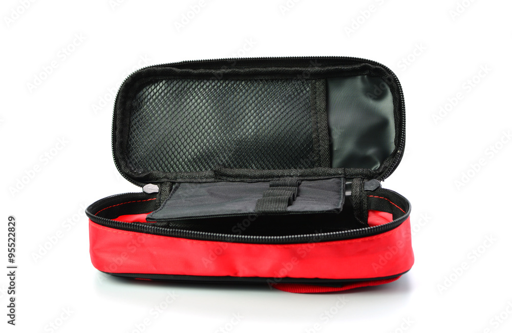 empty pencil box for school on white background empty pencil box for school on white background