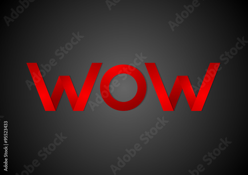 Wow dark contrast paper corporate sign