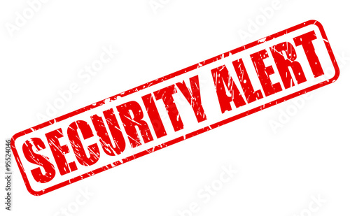 SECURITY ALERT red stamp text