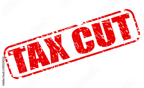 TAX CUT red stamp text