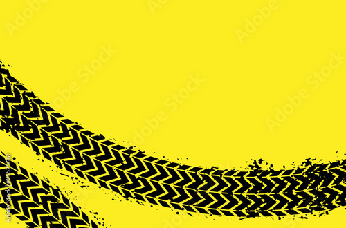 Wheel track asphalt, vector