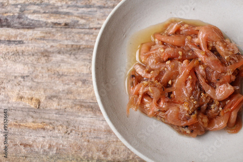 Pickled shrimp korean food photo