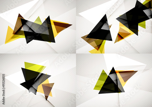 Set of angle and straight lines design abstract backgrounds