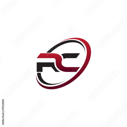 Modern Initial Logo Circle RC