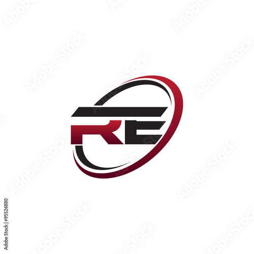 Modern Initial Logo Circle RE