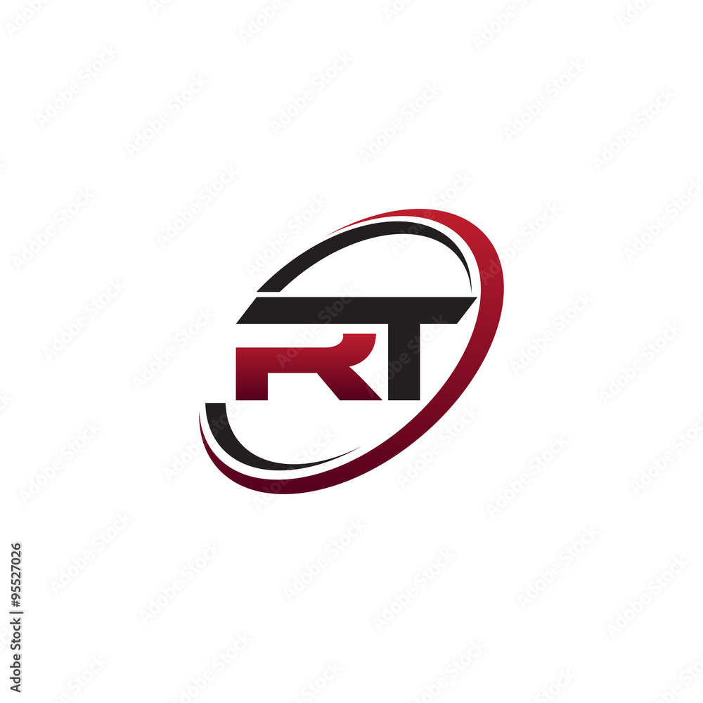 Modern Initial Logo Circle RT Modern Initial Logo Circle RT