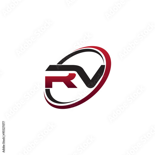 Modern Initial Logo Circle RV