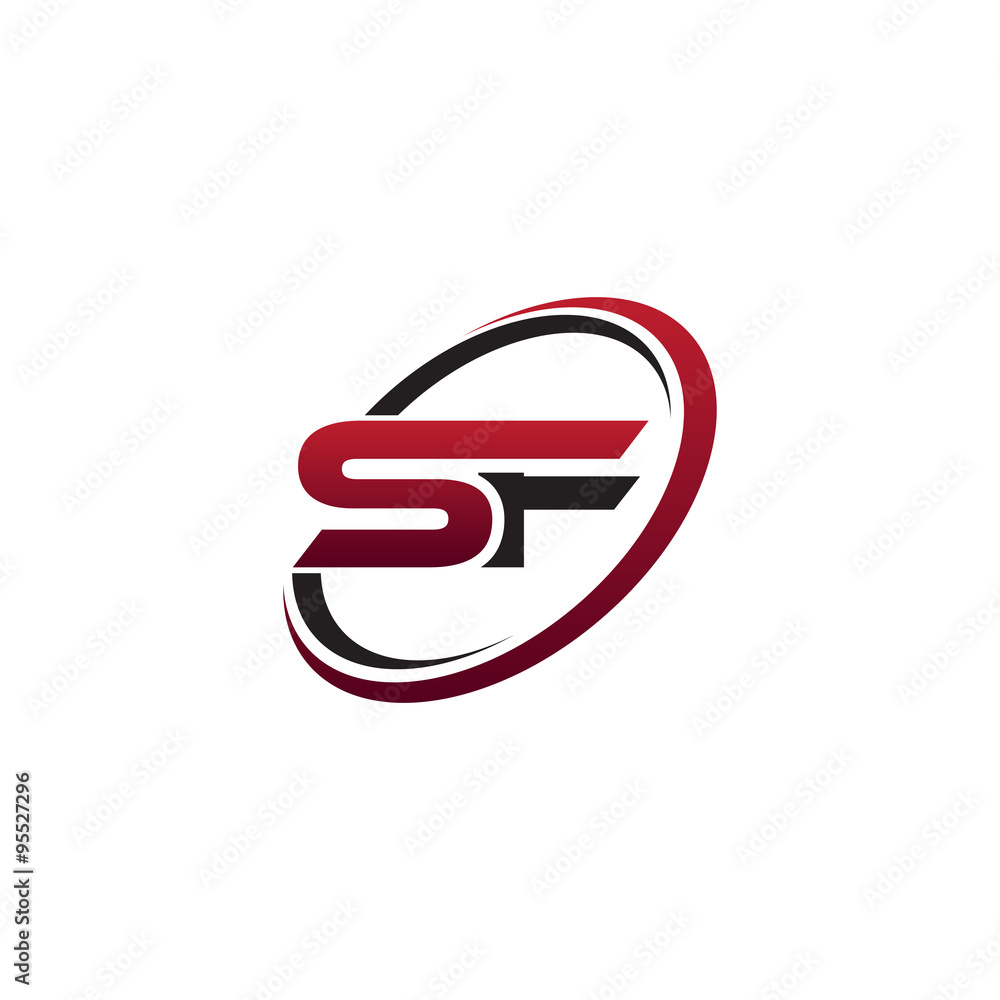 Modern Initial Logo Circle SF Modern Initial Logo Circle SF