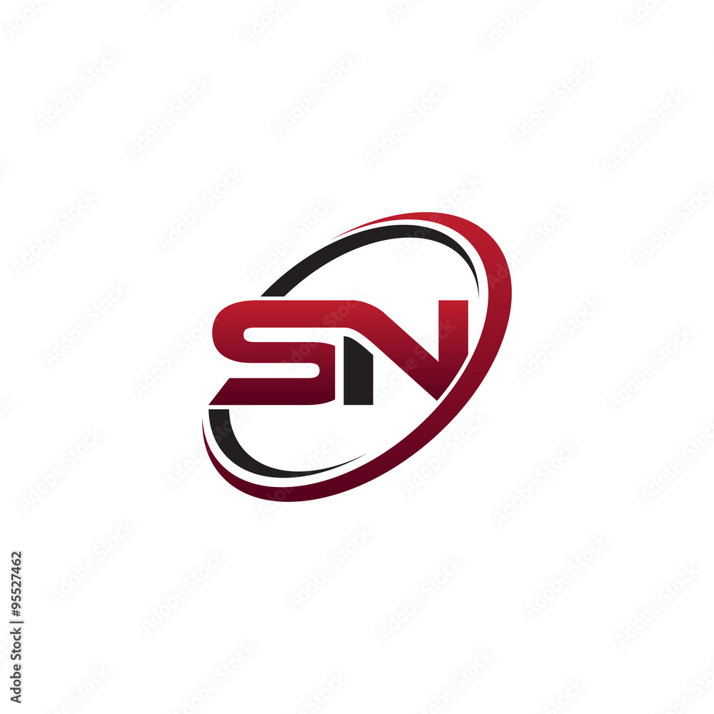 Modern Initial Logo Circle SN Modern Initial Logo Circle SN