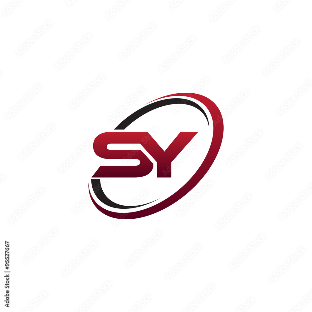 Modern Initial Logo Circle SY Modern Initial Logo Circle SY