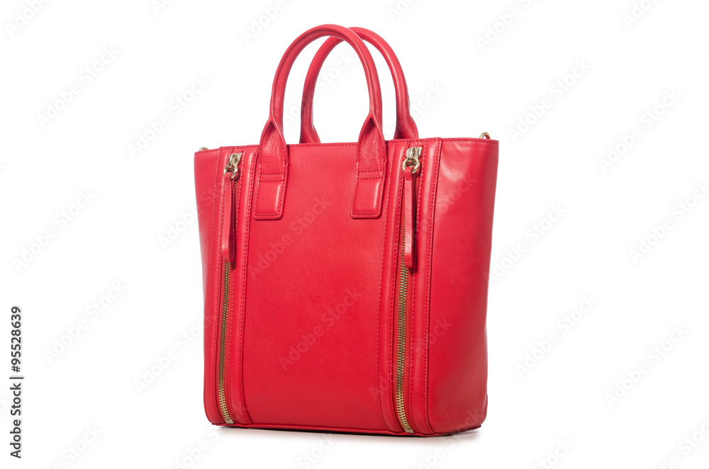 Red woman bag isolated on white Red woman bag isolated on white