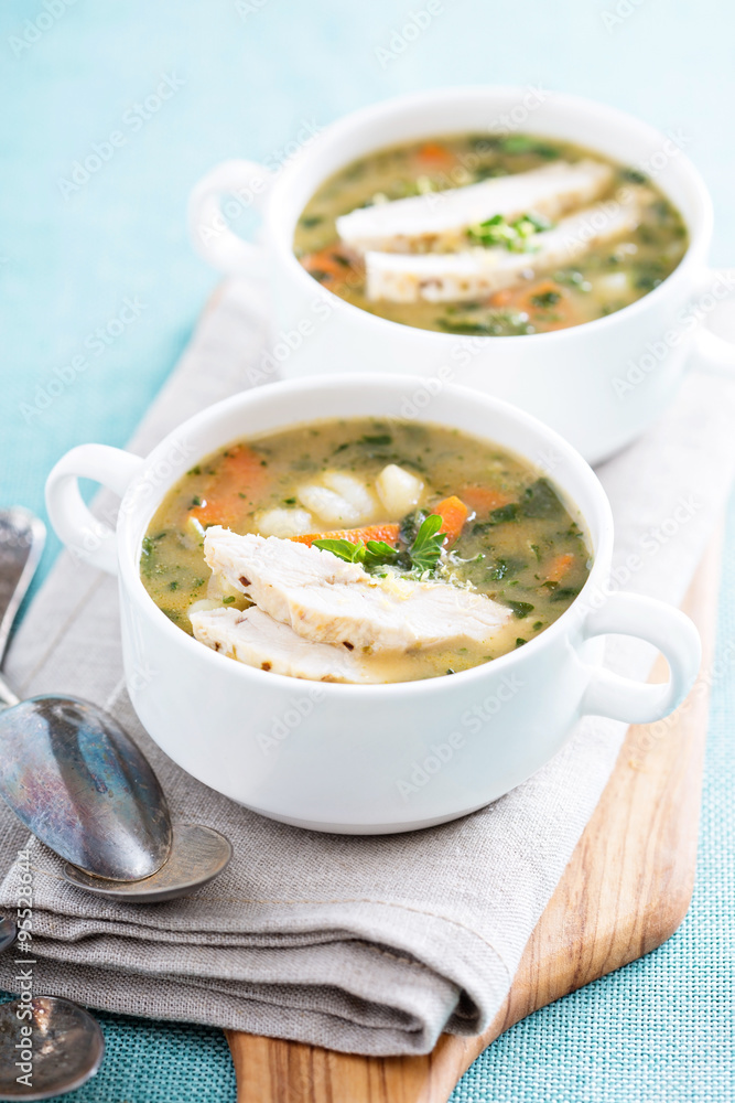 Chicken gnocchi soup with vegetables Chicken gnocchi soup with vegetables