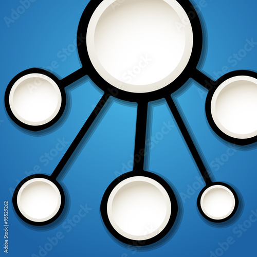 Abstract connection scheme. Template for a text
