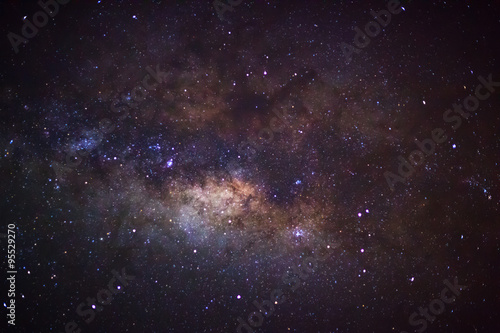 Fototapeta Naklejka Na Ścianę i Meble -  The center of the milky way galaxy, Long exposure photograph,wit