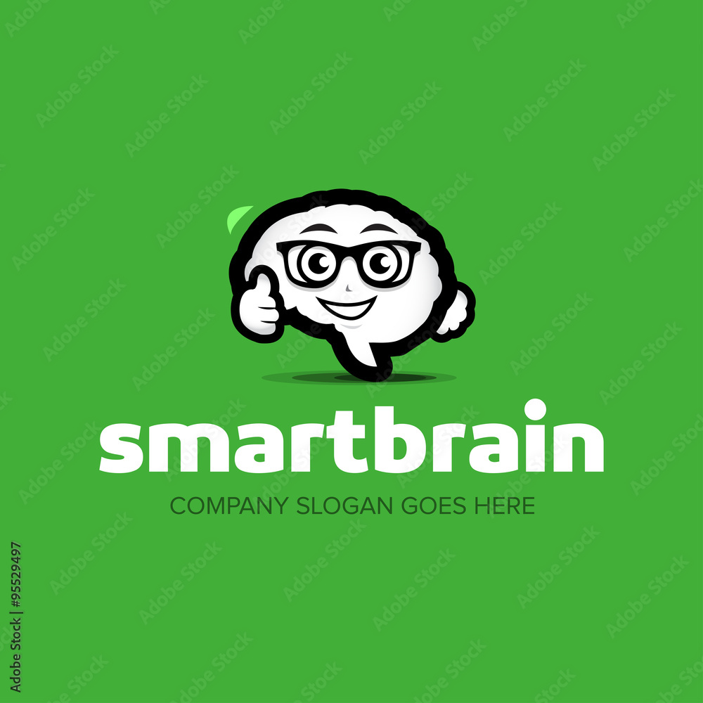 Brain Logo design vector template. Generate ideaBrainstorming