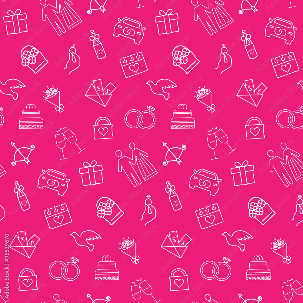 Wedding seamless pattern. Vector background. Wedding seamless pattern. Vector background.
