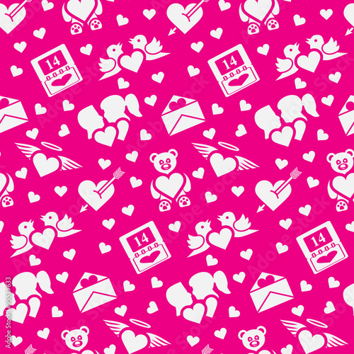 Valentines day seamless pattern.