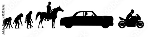Transportation Evolution vector illustration