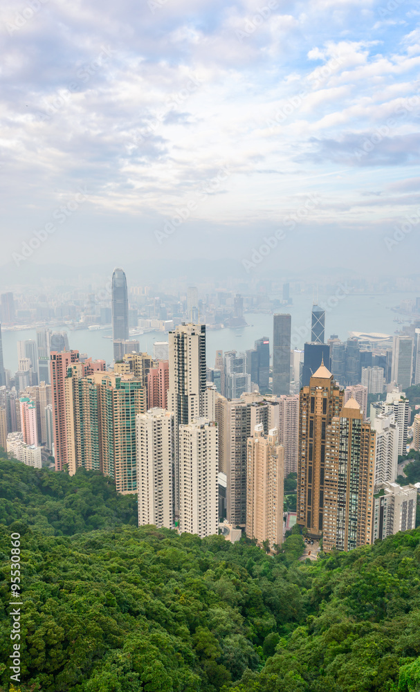 Obraz premium Hong Kong Panorama View from The Peak