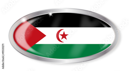 Western Sahara Flag Oval Button