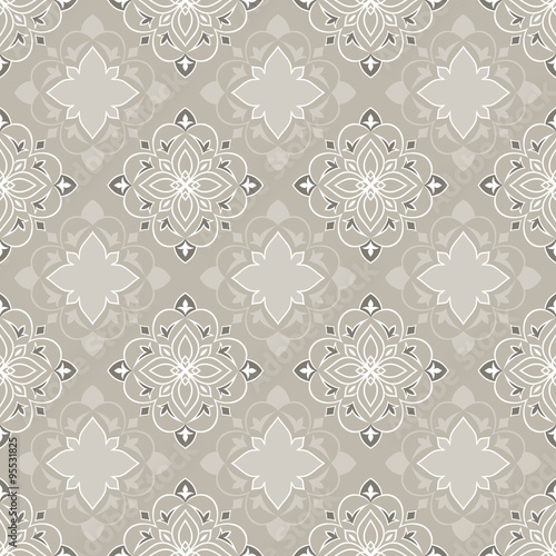 Filigree seamless floral texture.