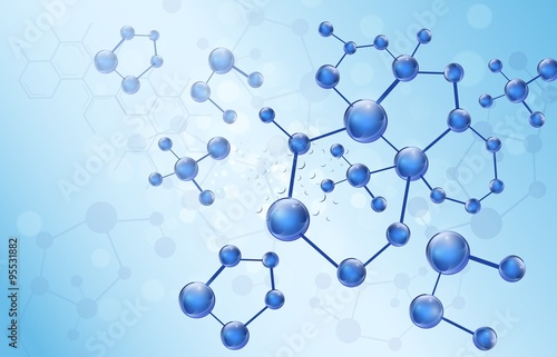 Molecule illustration background