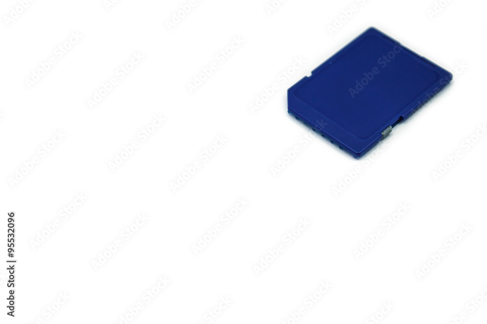 SD memory card isolated on white background SD memory card isolated on white background