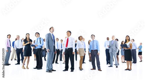 Large Group of Business People Organization Corporate Concept