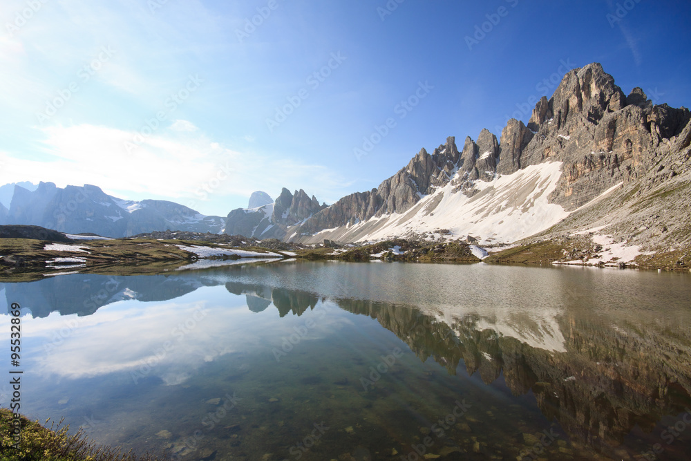 lago dei Piani, presso il rifugio Locatelli (Dolomiti di Sesto)
