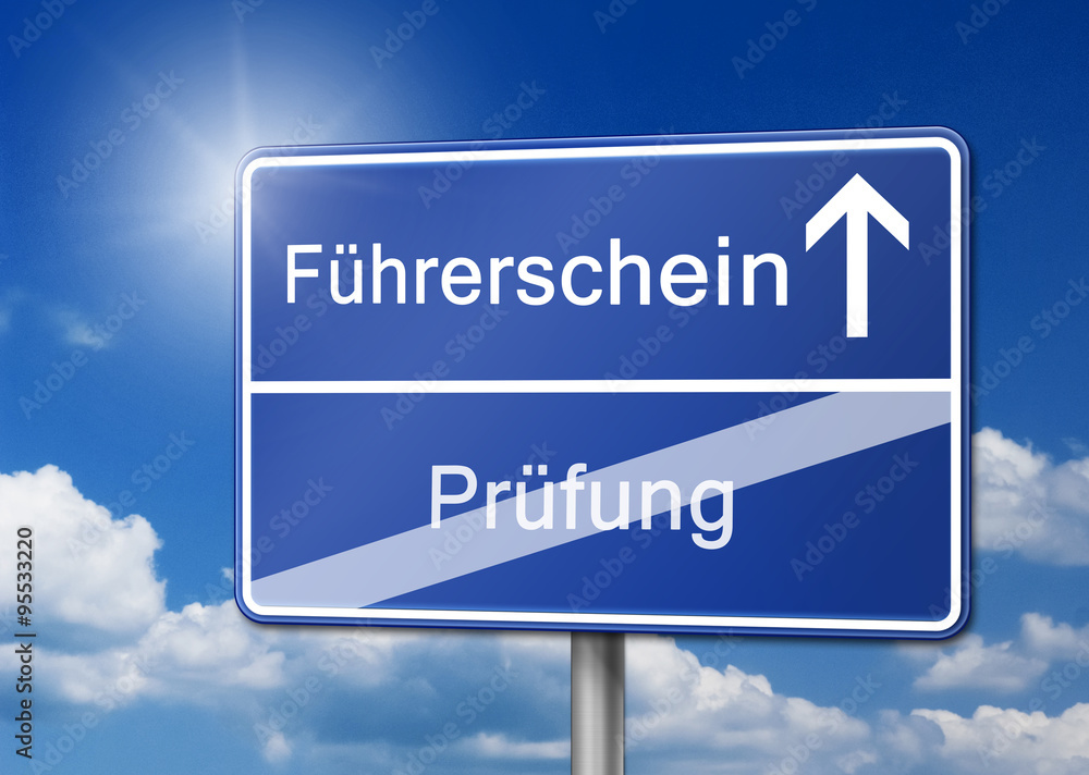Führerschein Prüfung bestanden Schild Führerschein Prüfung bestanden Schild