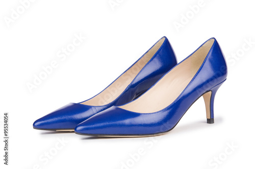 Woman shoes isolated on the white