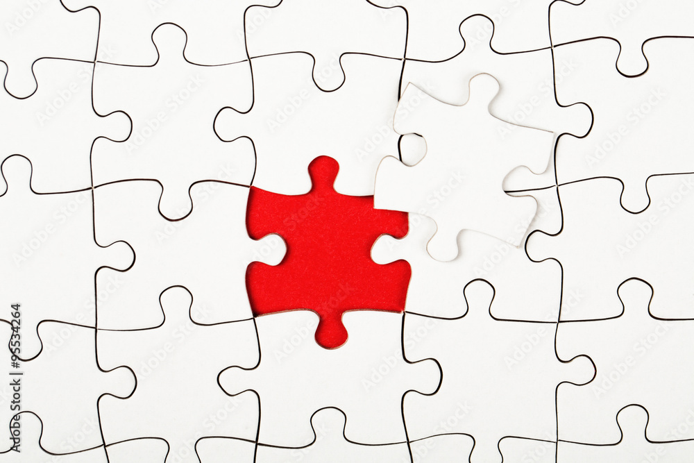 Missing piece in a puzzle, business conception Missing piece in a puzzle, business conception