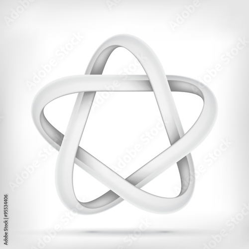 Pentagonal star shape infinite mobius loop