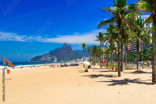 Ipanema beach in Rio de Janeiro. Brazil