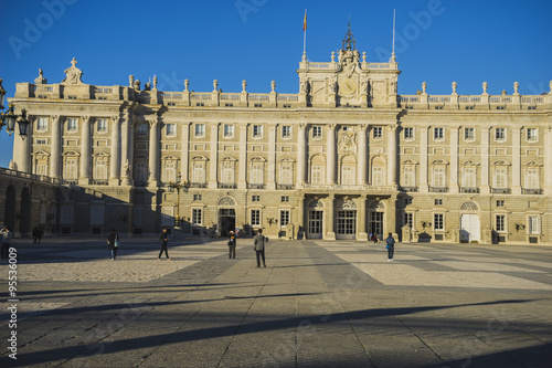 Main square, Royal Palace of Madrid, located in the area of the