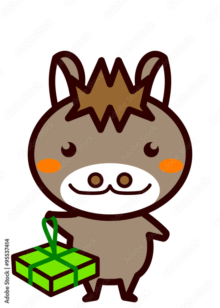 お土産を持った動物シリーズ