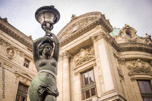 Canvas statue at Palais Garnier, Paris