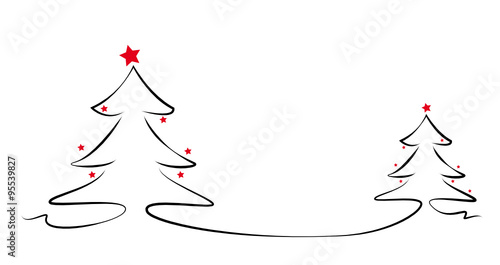 zwei weihnachtsbäume